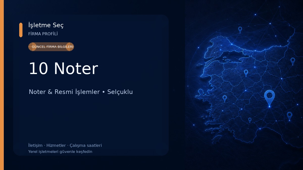 10 Noter Noter & Resmi İşlemler