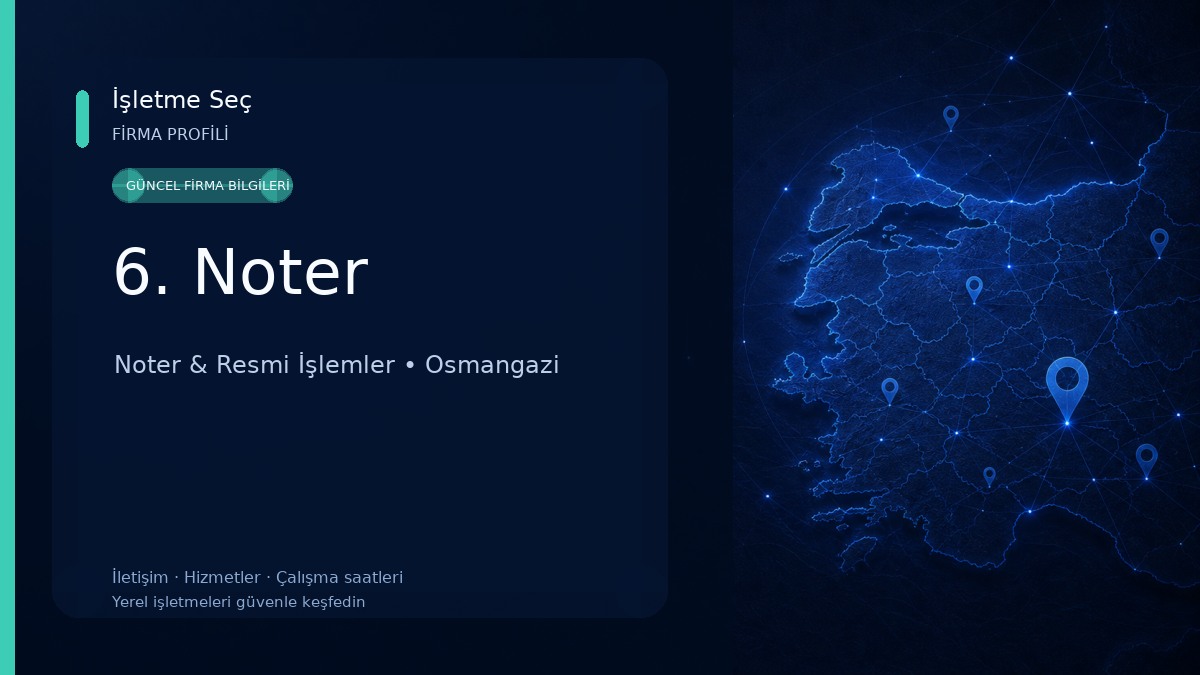 6. Noter Noter & Resmi İşlemler