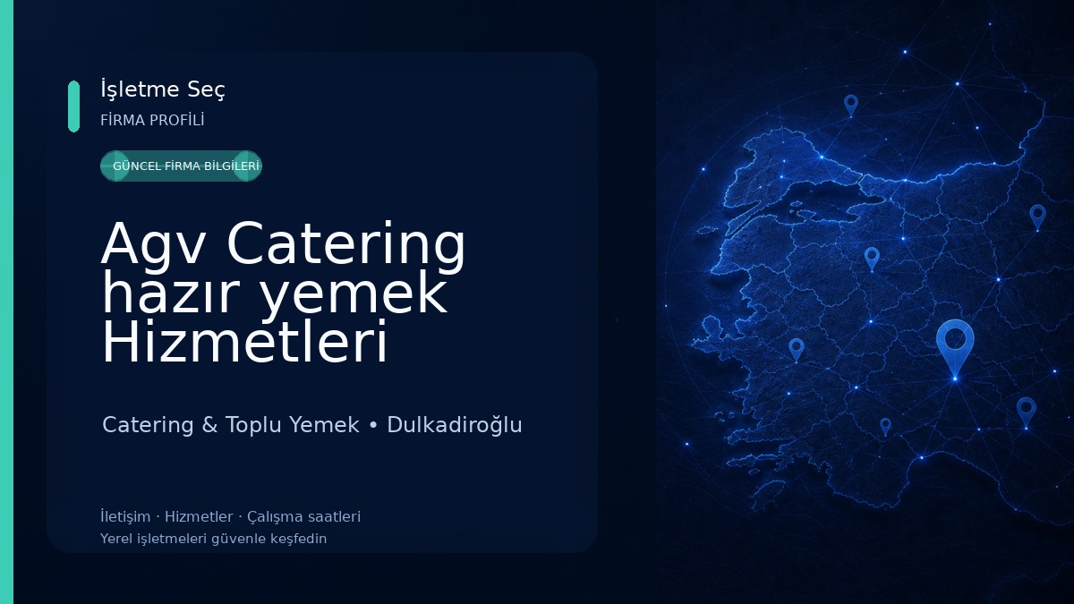 Agv Catering hazır yemek Hizmetleri Catering & Toplu Yemek