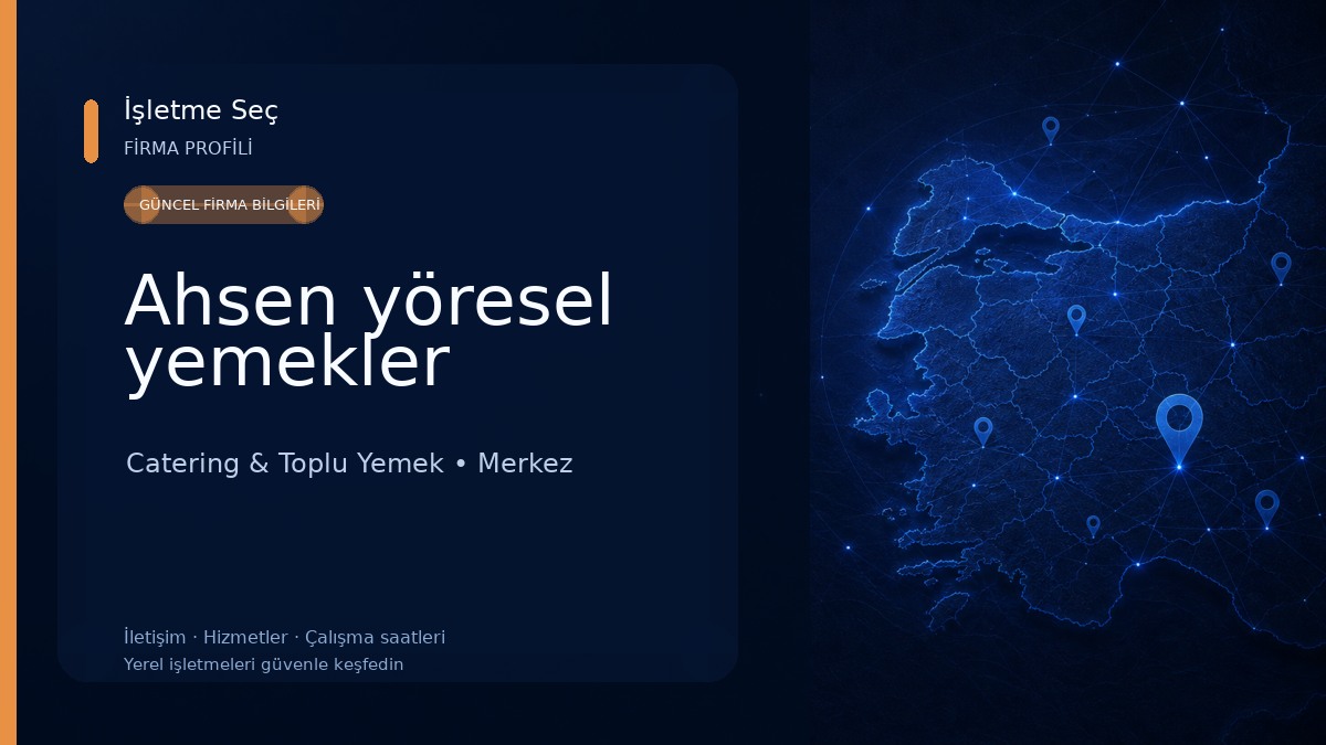 Ahsen yöresel yemekler