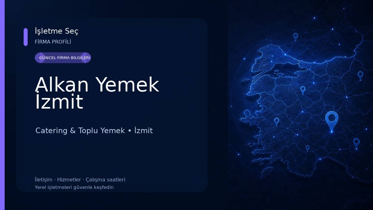 Alkan Yemek İzmit Catering & Toplu Yemek