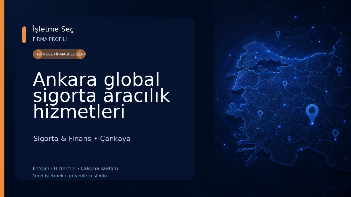 Ankara global sigorta aracılık hizmetleri Sigorta & Finans