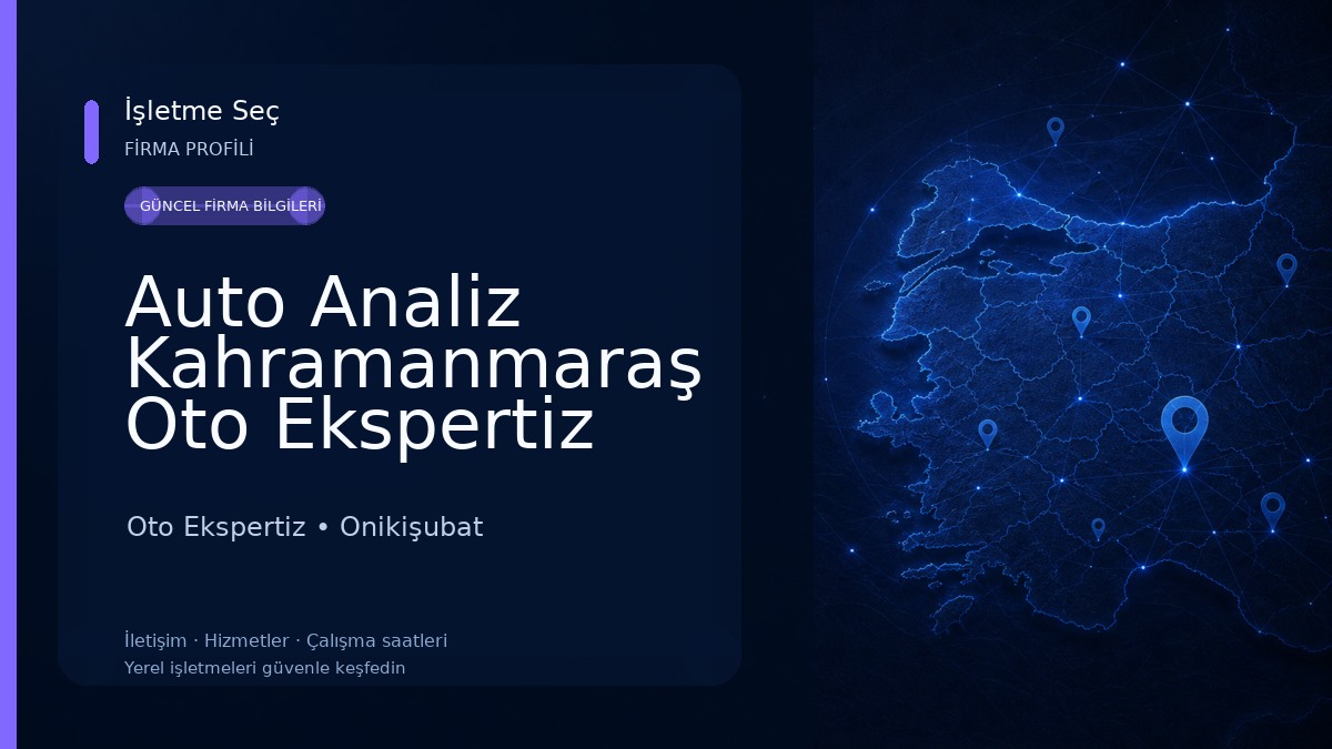 Auto Analiz Kahramanmaraş Oto Ekspertiz Merkez Oto Ekspertiz