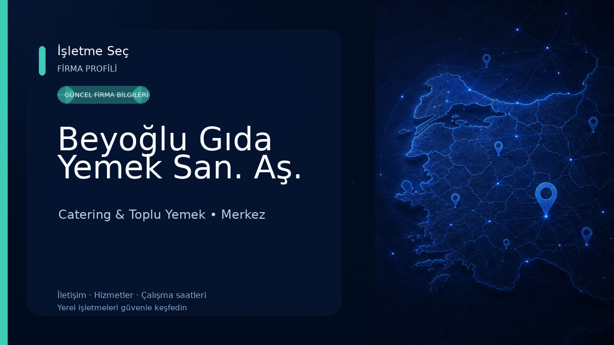 Beyoğlu Gıda Yemek San. Aş. Catering & Toplu Yemek