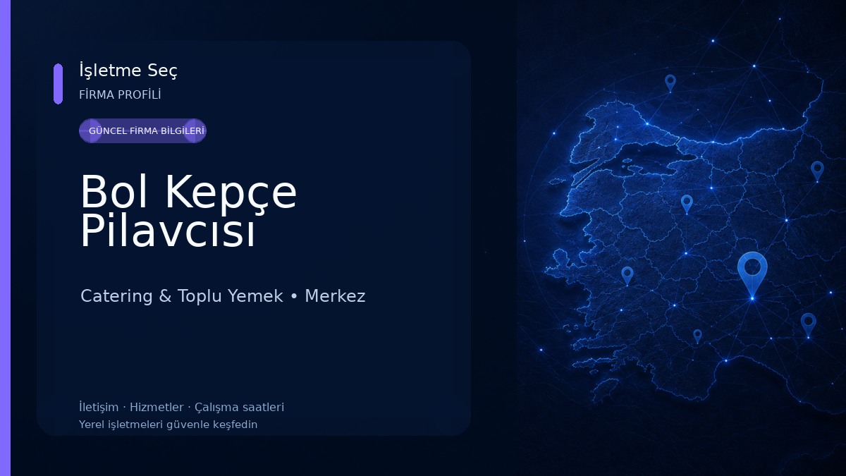 Bol Kepçe Pilavcısı 