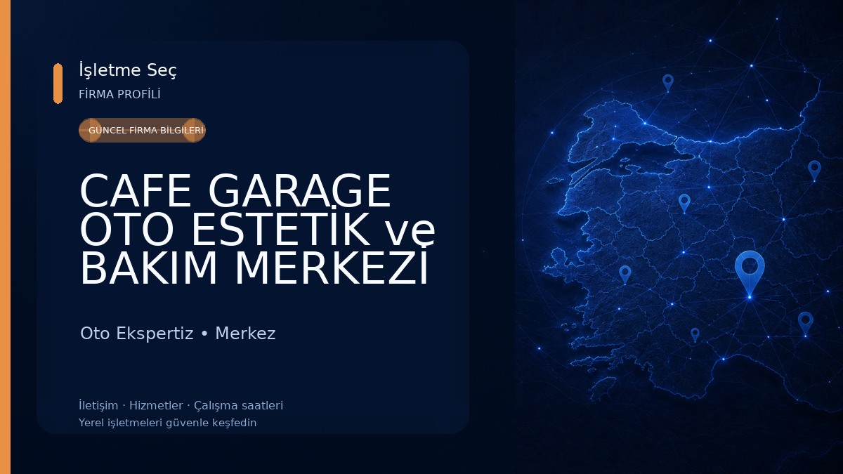 CAFE GARAGE OTO ESTETİK ve BAKIM MERKEZİ OTO SERVİS Oto Ekspertiz