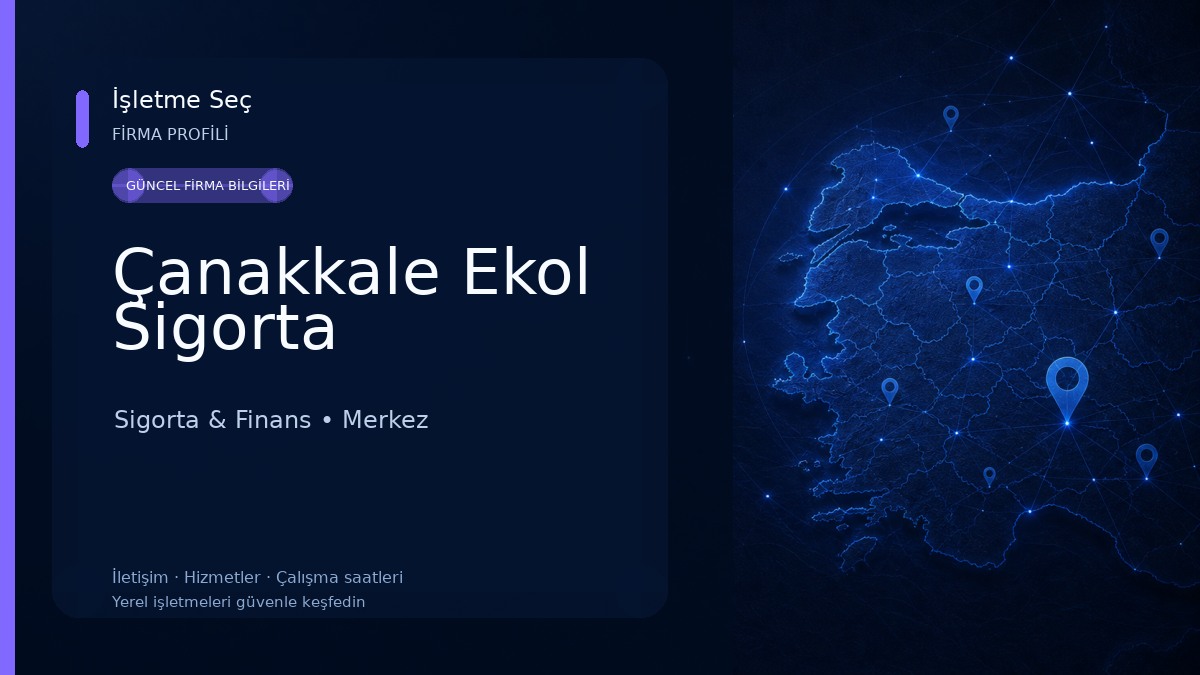 Çanakkale Ekol Sigorta 