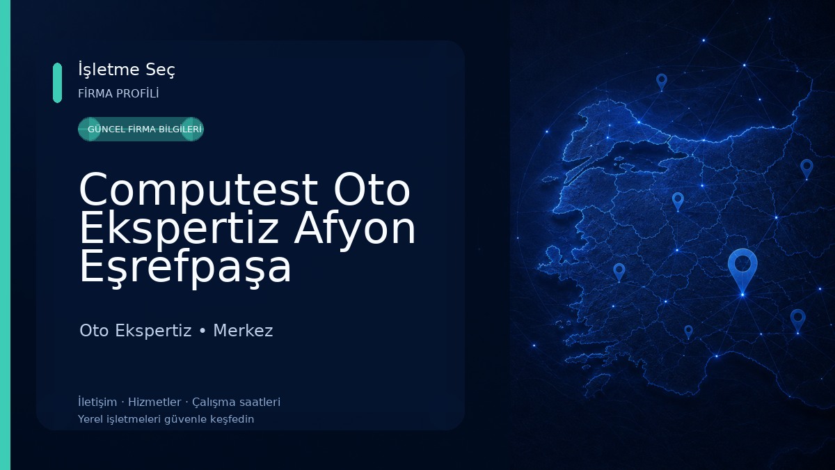 Computest Oto Ekspertiz Afyon Eşrefpaşa Oto Ekspertiz