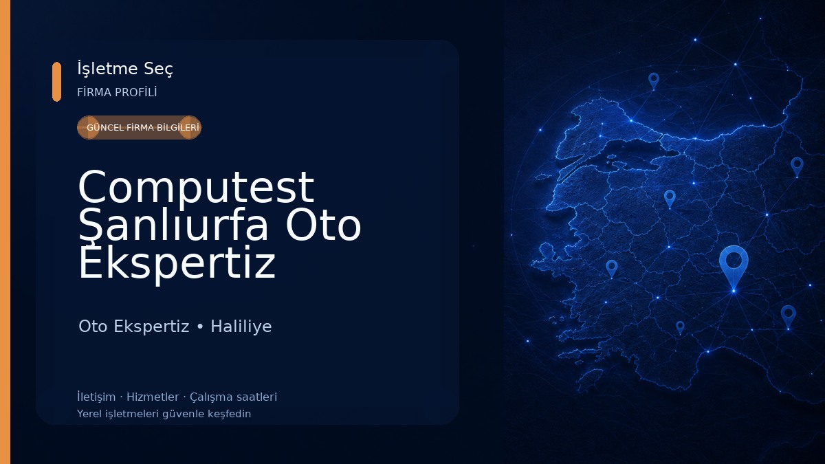 Computest Şanlıurfa Oto Ekspertiz Merkezi Oto Ekspertiz