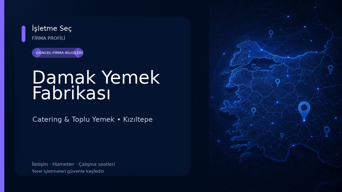Damak Yemek Fabrikası Catering & Toplu Yemek