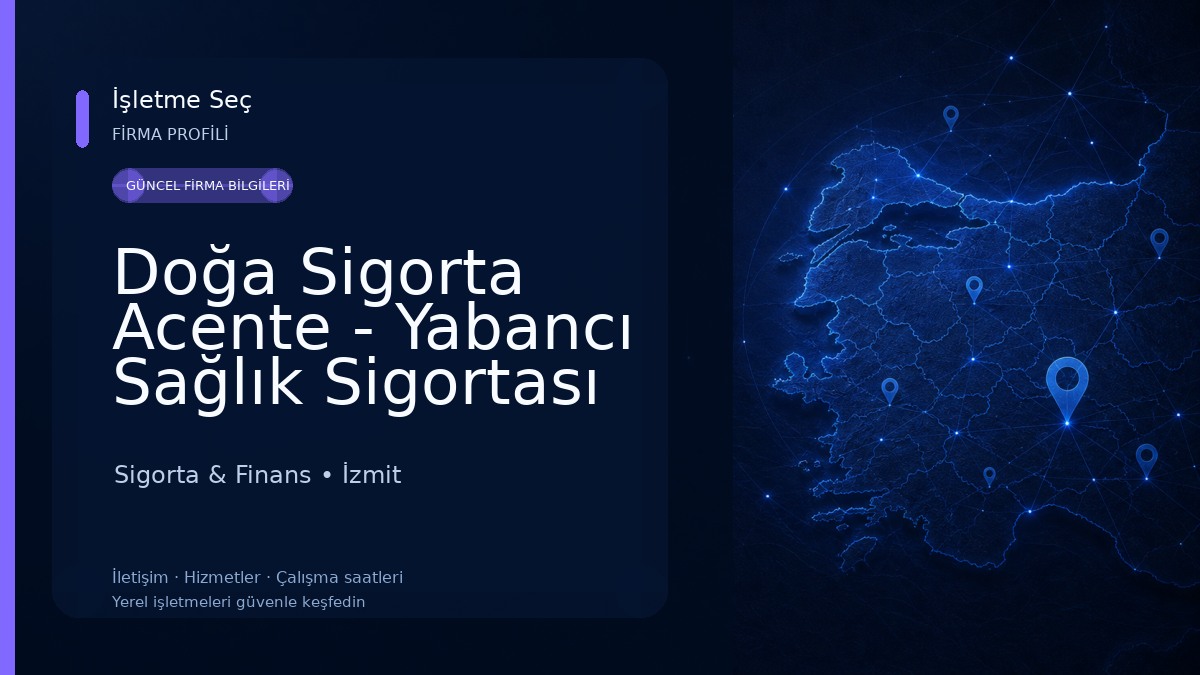 Doğa Sigorta Acente - Yabancı Sağlık Sigortası Zorunlu Sigorta & Finans