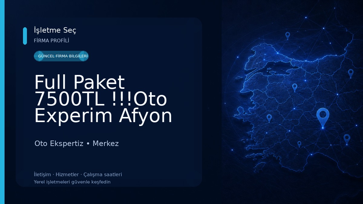 Full Paket 7500TL !!!Oto Experim Afyon Oto Ekspertiz- Afyon Oto Experim Oto Ekspertiz