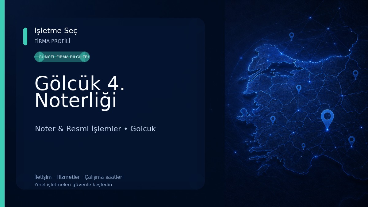 Gölcük 4. Noterliği Noter & Resmi İşlemler