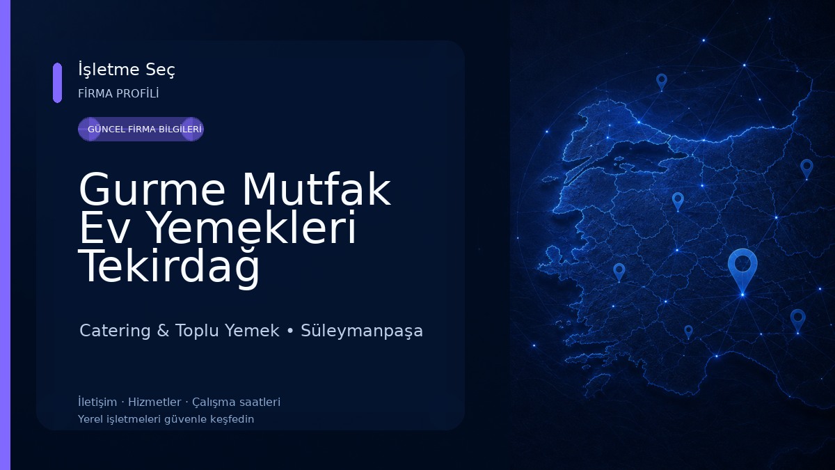 Gurme Mutfak Ev Yemekleri Tekirdağ