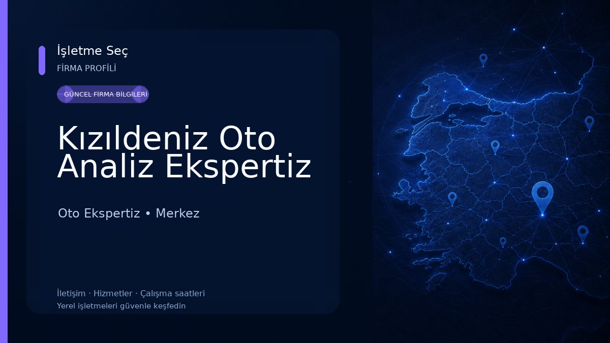Kızıldeniz Oto Analiz Ekspertiz Oto Ekspertiz