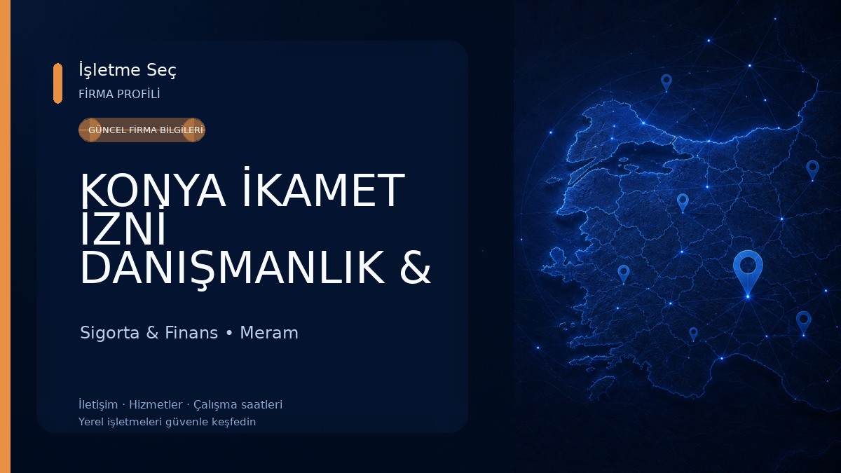 KONYA İKAMET İZNİ DANIŞMANLIK & WESTERN UNION KONYA 