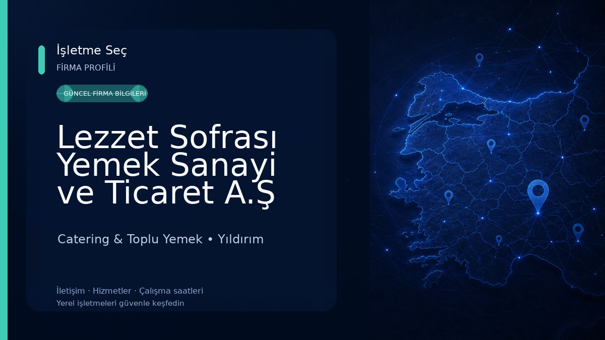 Lezzet Sofrası Yemek Sanayi ve Ticaret A.Ş Catering & Toplu Yemek