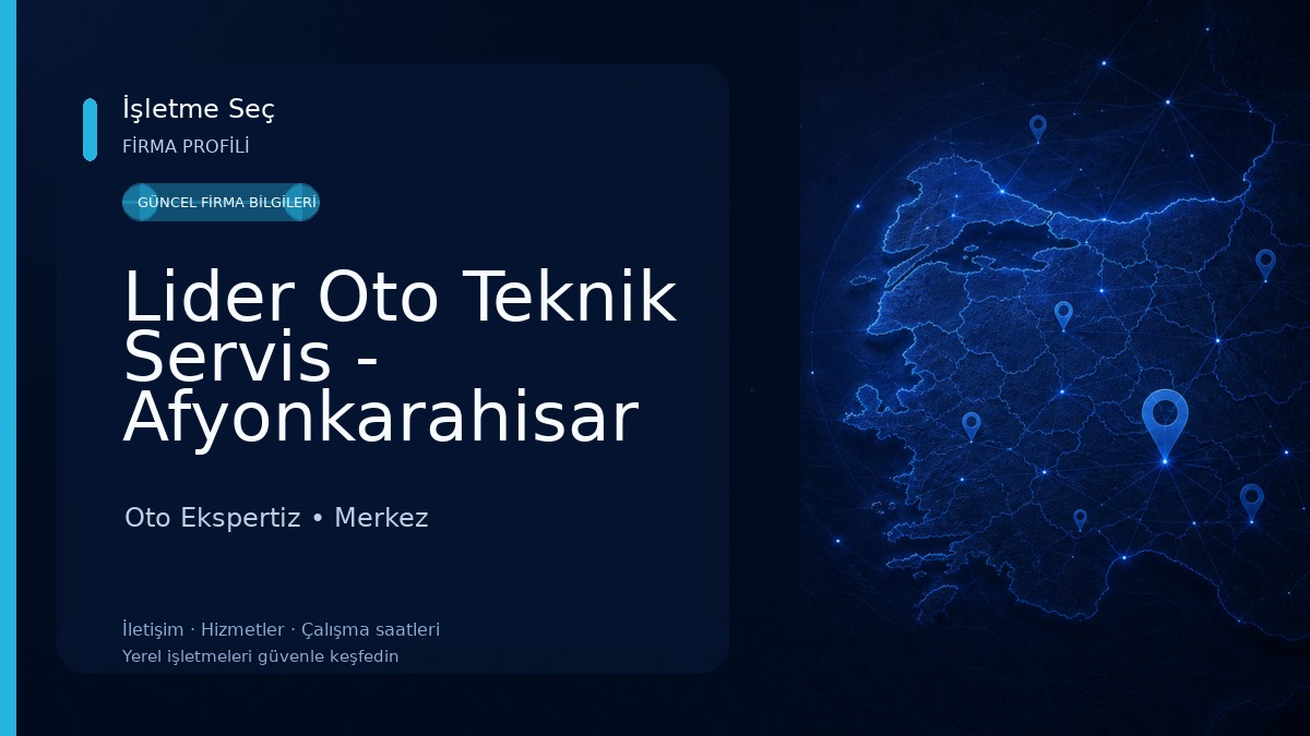 Lider Oto Teknik Servis - Afyonkarahisar Computest Oto Ekspertiz