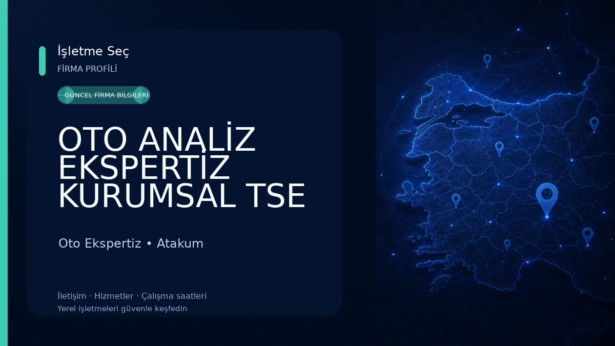 OTO ANALİZ EKSPERTİZ KURUMSAL TSE HYB BELGELİ SAMSUN ATAKUMDA Oto Ekspertiz
