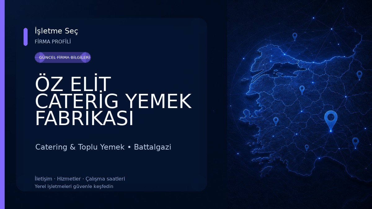 ÖZ ELİT CATERİG YEMEK FABRİKASI Catering & Toplu Yemek