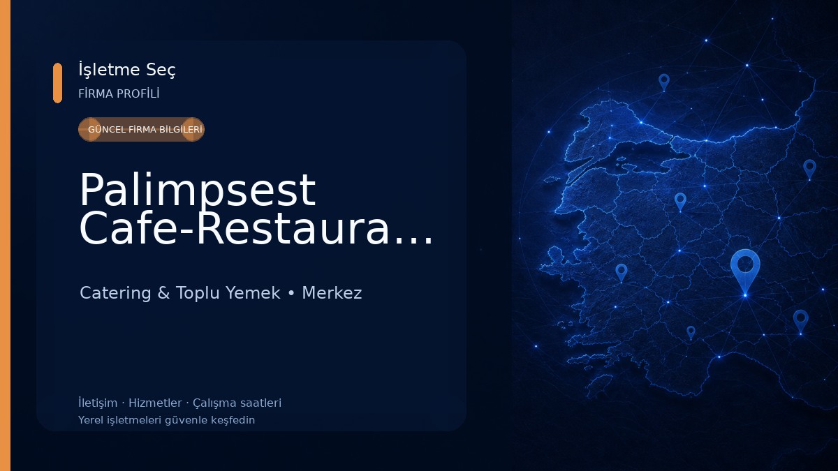 Palimpsest Cafe-Restaurant-Hookah-Lounge Catering & Toplu Yemek