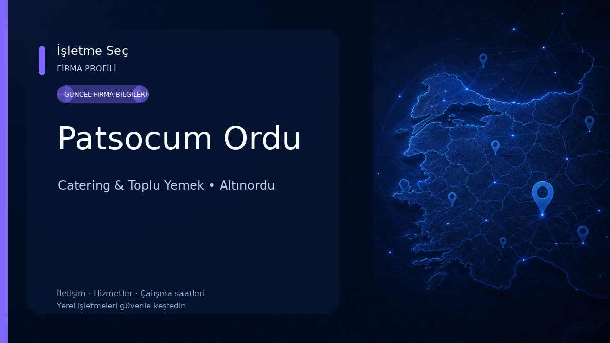 Patsocum Ordu Catering & Toplu Yemek