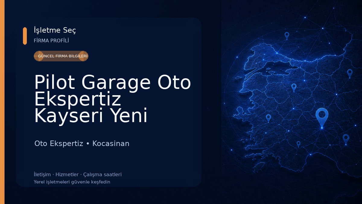 Pilot Garage Oto Ekspertiz Kayseri Yeni Sanayi 2 Oto Ekspertiz