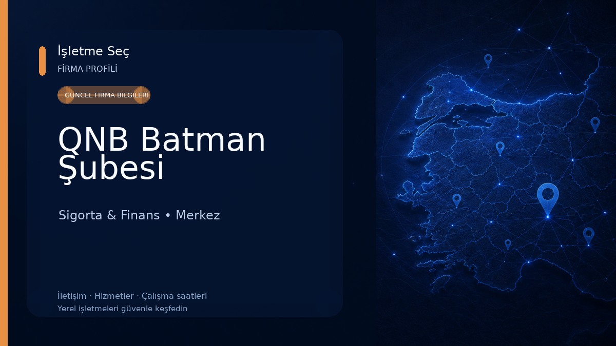 QNB Batman Şubesi Sigorta & Finans