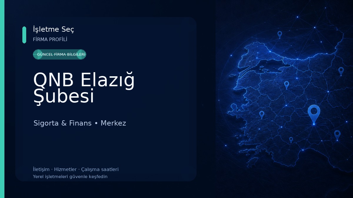 QNB Elazığ Şubesi Sigorta & Finans