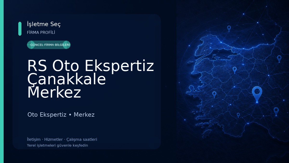 RS Oto Ekspertiz Çanakkale Merkez 