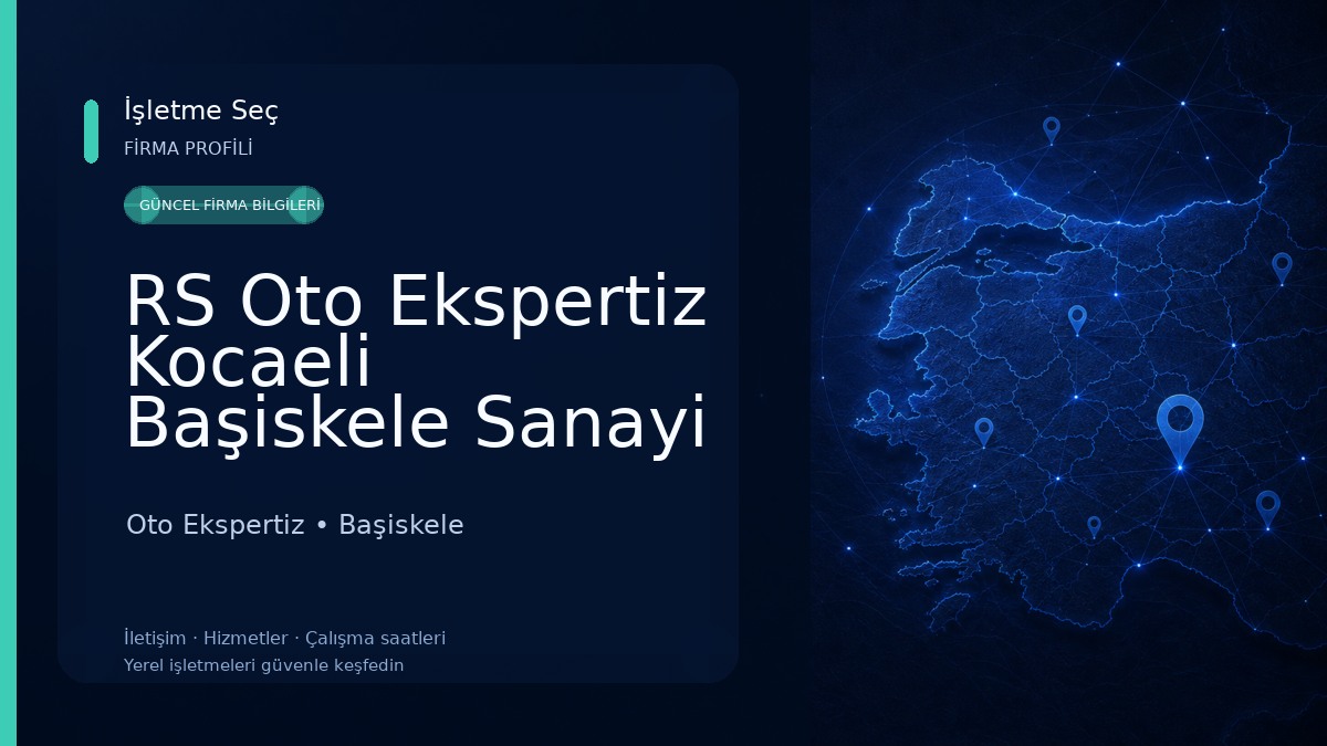 RS Oto Ekspertiz Kocaeli Başiskele Sanayi Sitesi 