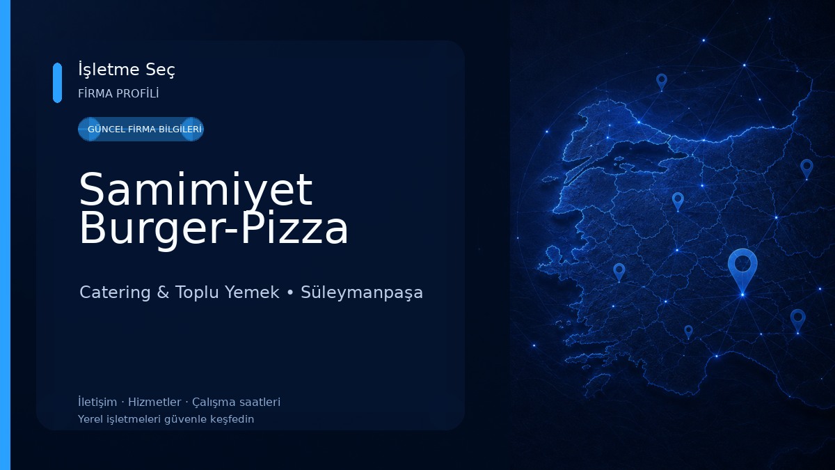Samimiyet Burger-Pizza