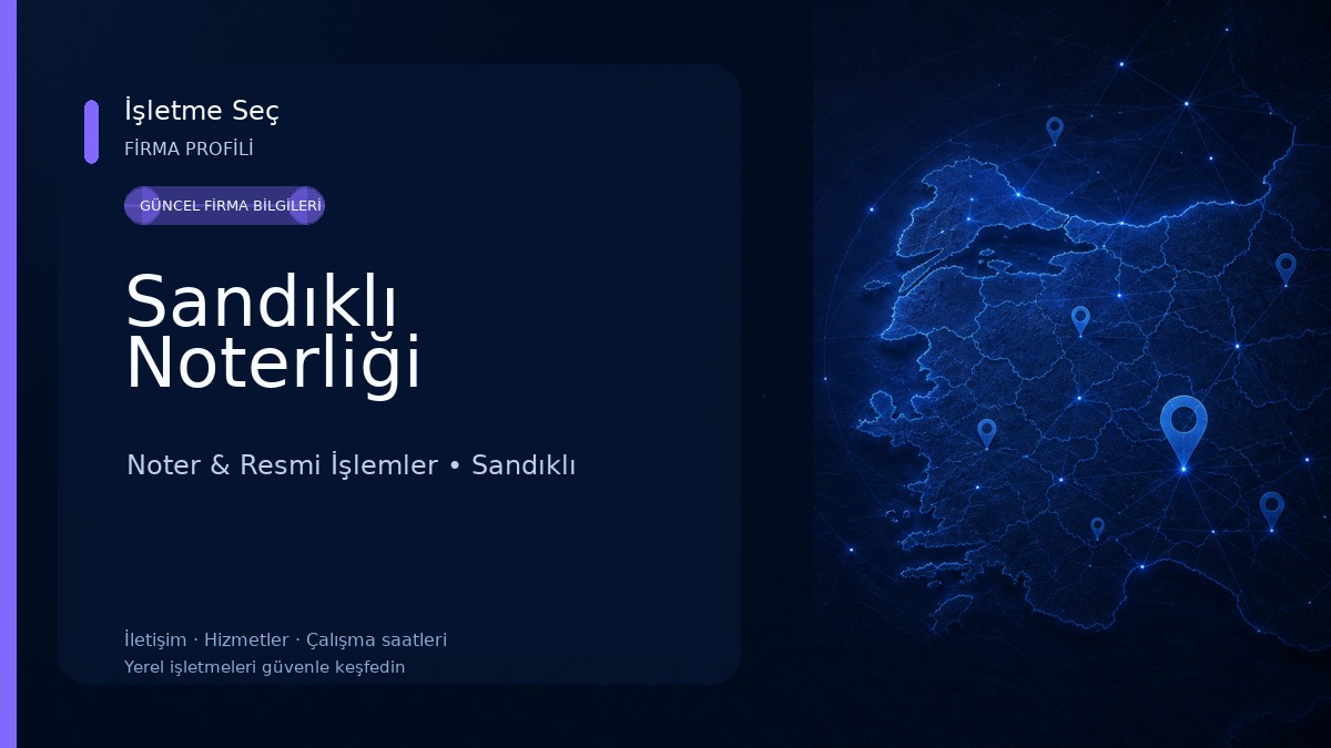 Sandıklı Noterliği Noter & Resmi İşlemler