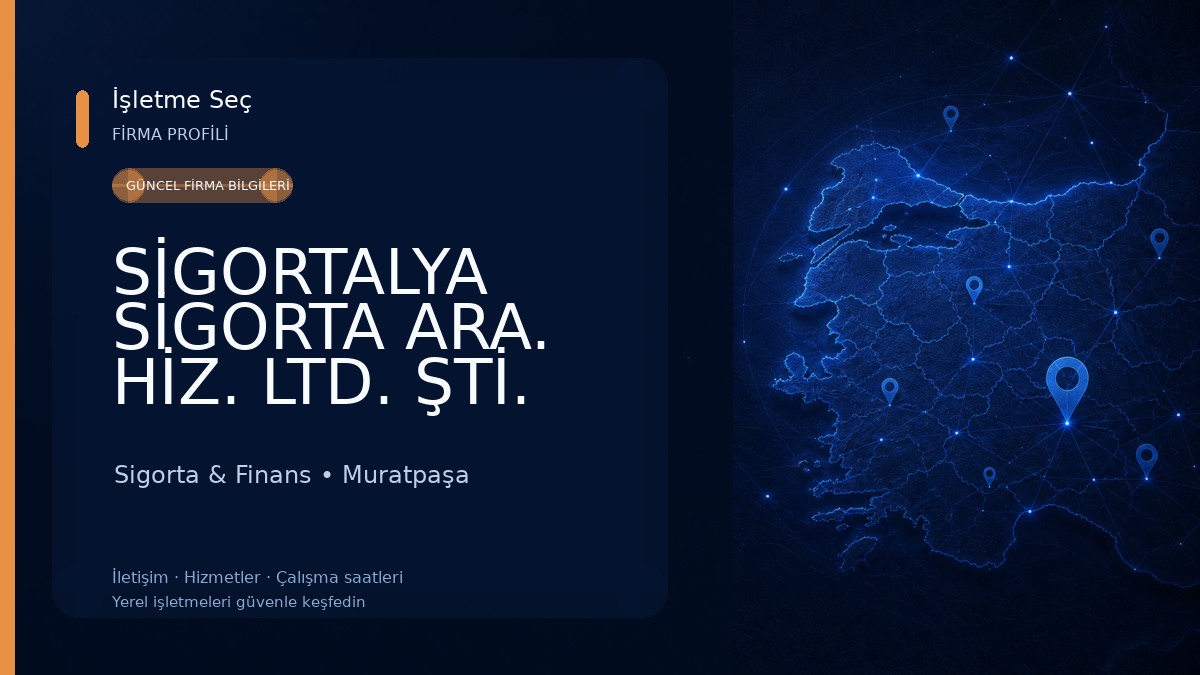 SİGORTALYA SİGORTA ARA. HİZ. LTD. ŞTİ. Sigorta & Finans