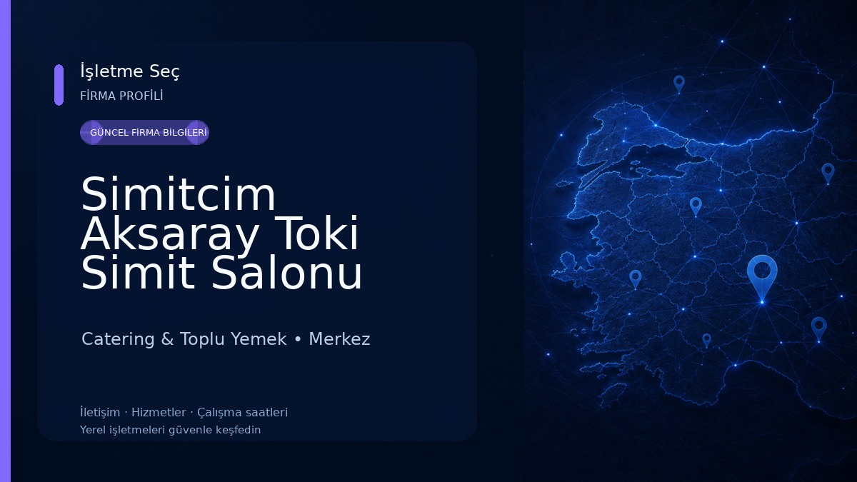 Simitcim Aksaray Toki Simit Salonu