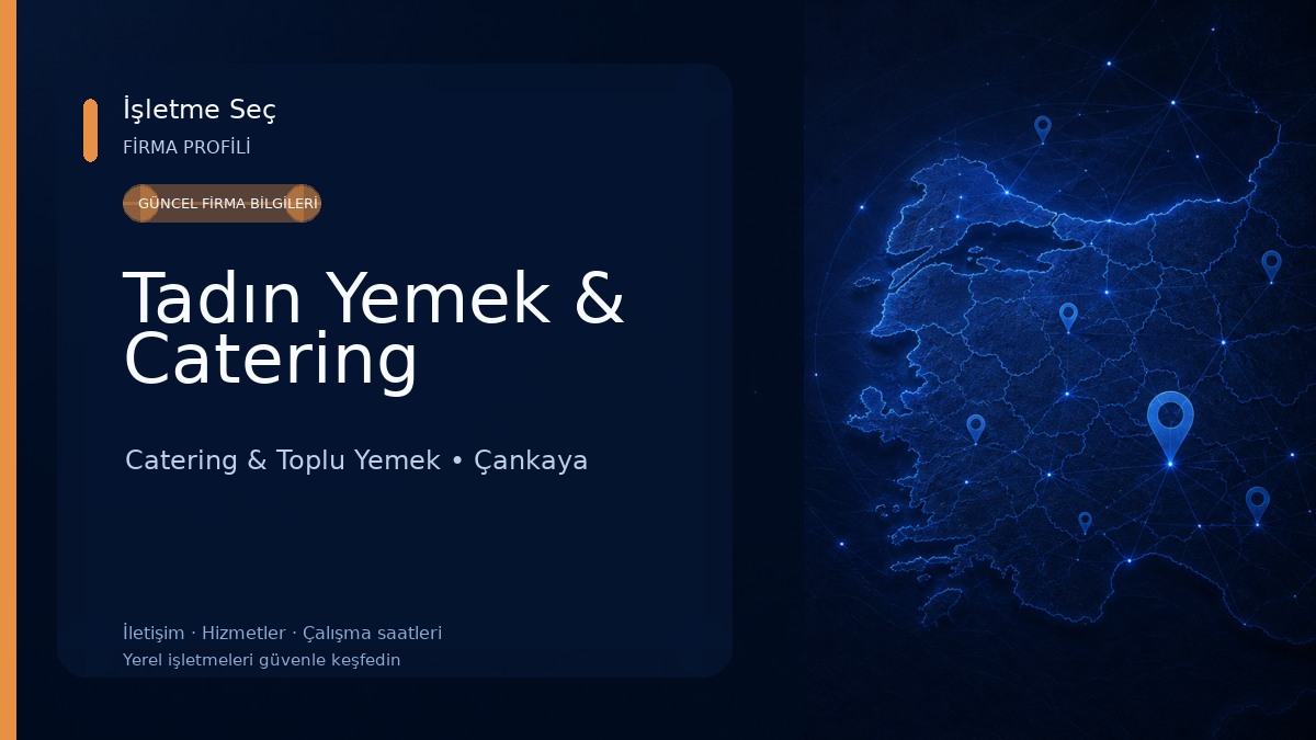 Tadın Yemek & Catering Catering & Toplu Yemek