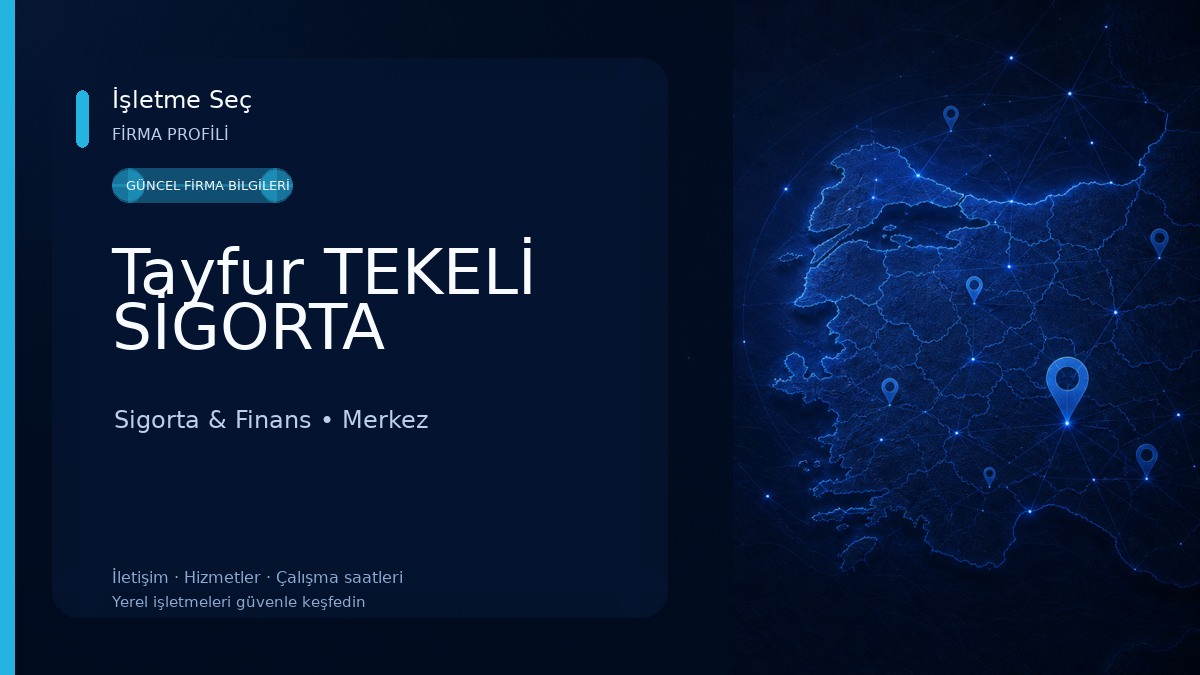 Tayfur TEKELİ SİGORTA 