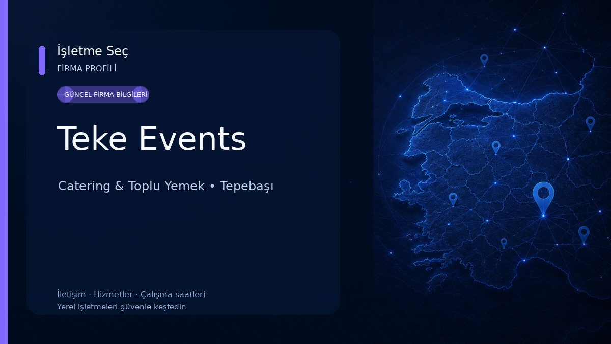 Teke Events Catering & Toplu Yemek