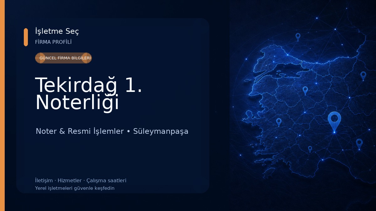Tekirdağ 1. Noterliği 