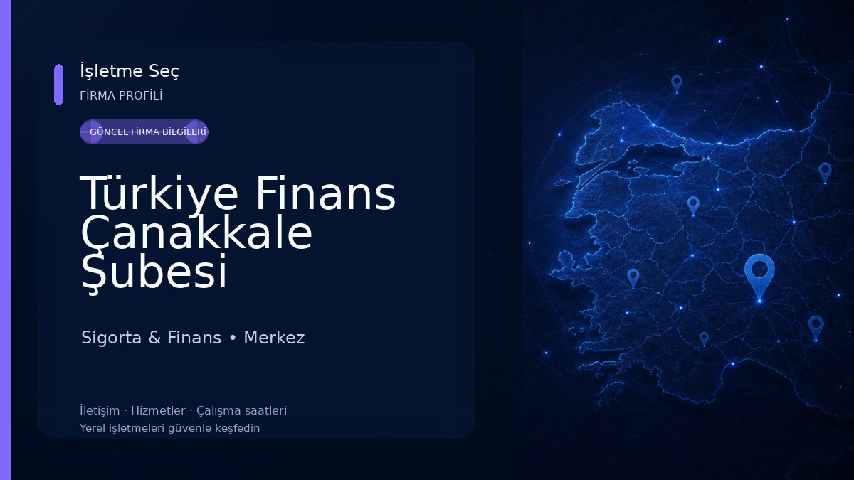 Türkiye Finans Çanakkale Şubesi Sigorta & Finans