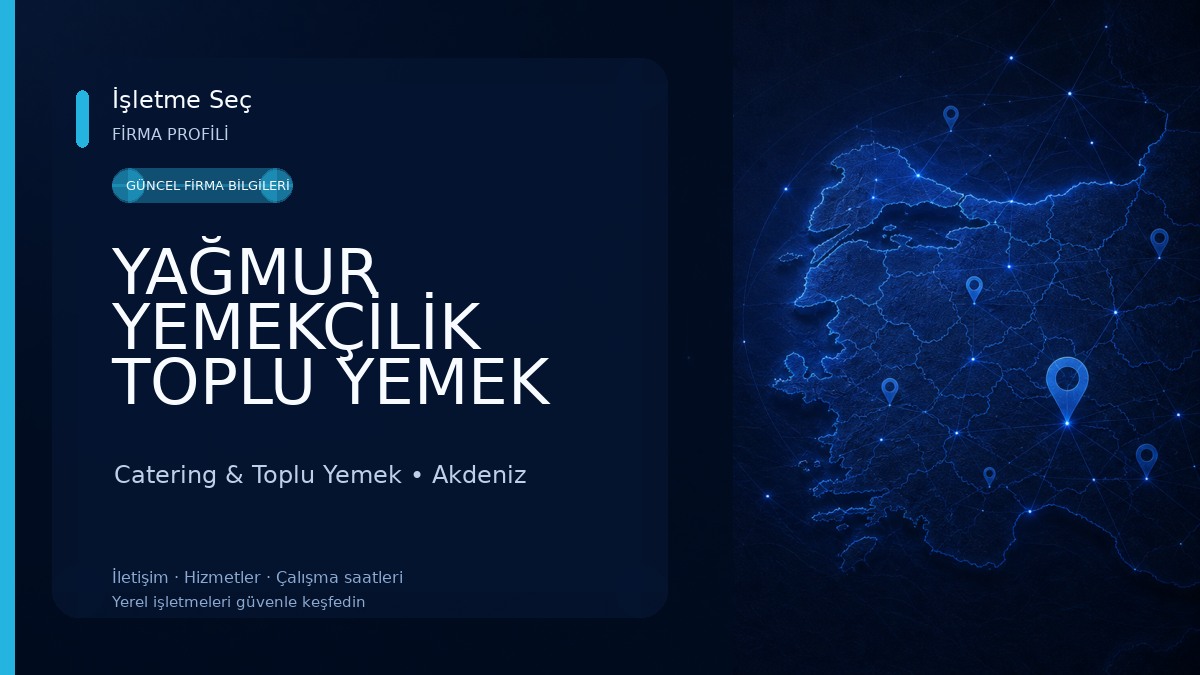 YAĞMUR YEMEKÇİLİK TOPLU YEMEK Catering & Toplu Yemek