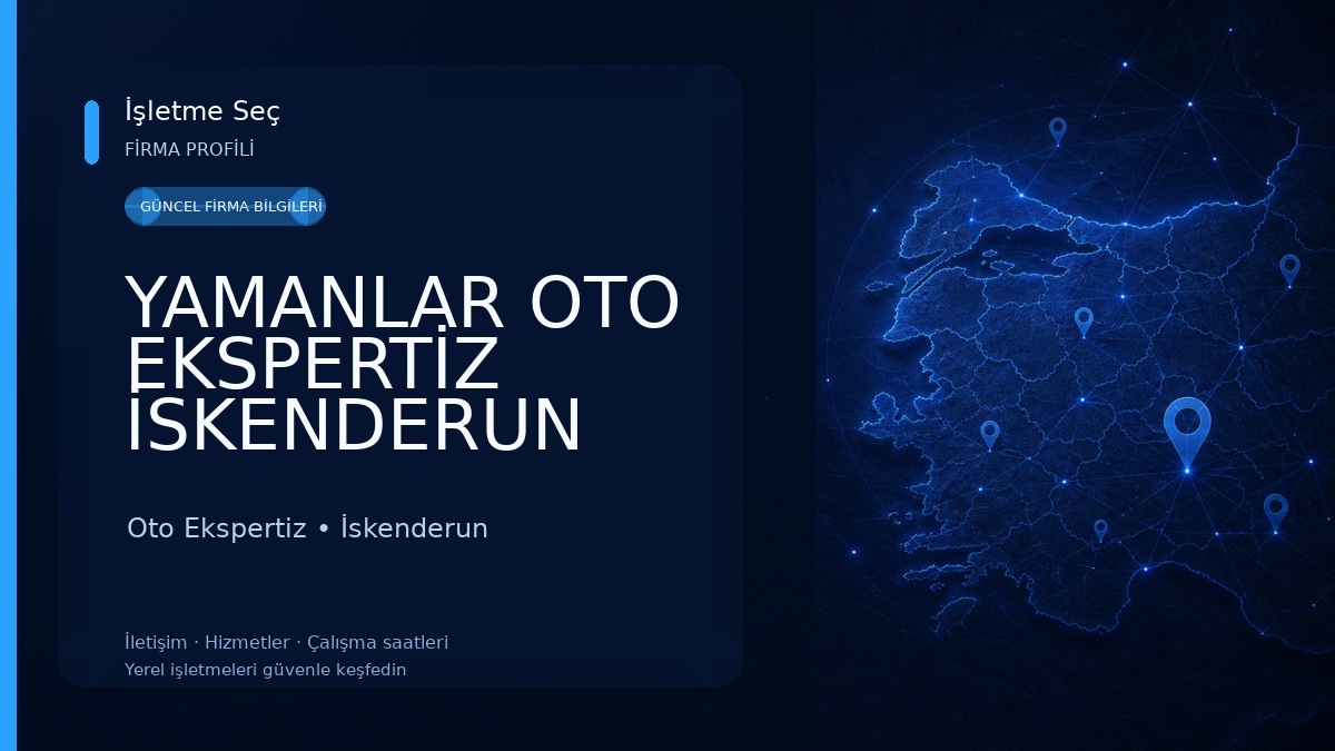 YAMANLAR OTO EKSPERTİZ İSKENDERUN OTO Oto Ekspertiz