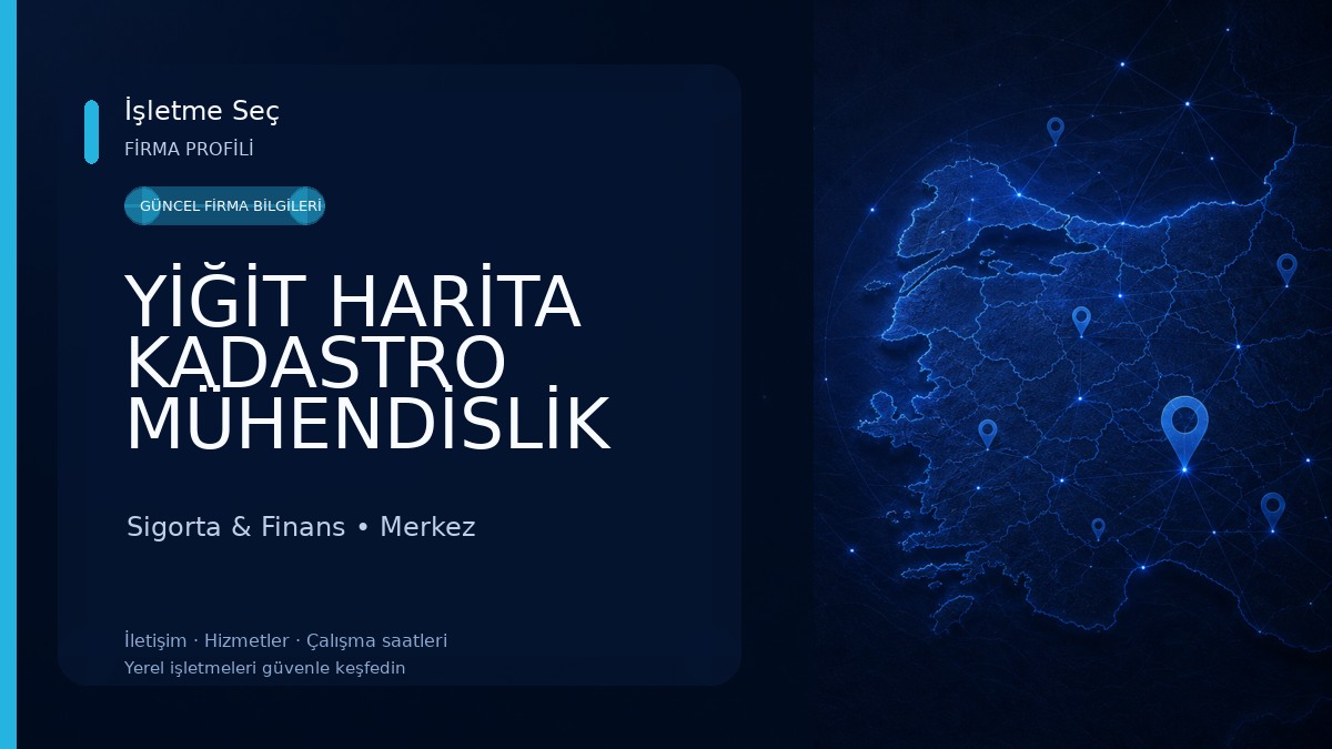 YİĞİT HARİTA KADASTRO MÜHENDİSLİK RİZE Sigorta & Finans